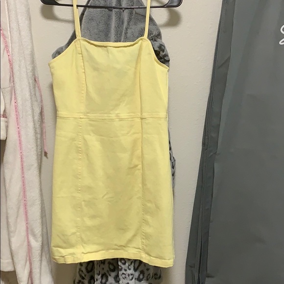 white christmas dresses H&M Denim Kleid M Butter Yellow Secondhand B0721482 main image 0
